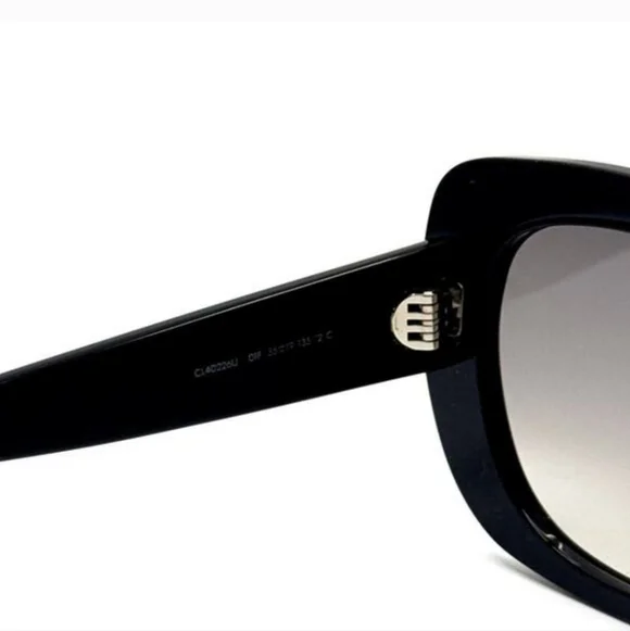 CELINE Triomphe Butterfly Round Sunglasses Acetate Ombre GRADIENT Black SUNNIES - Picture 12 of 16